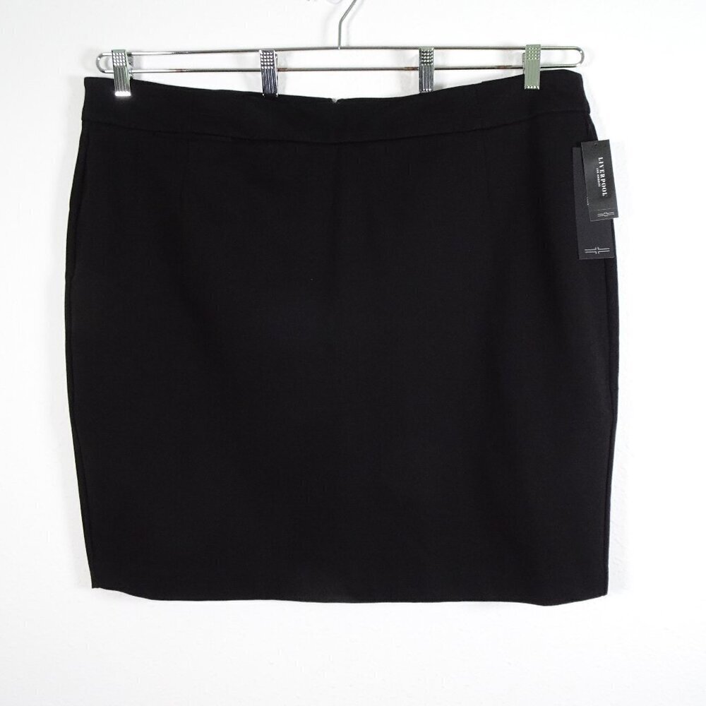 Liverpool Pencil Skirt Women's Plus Size 24W Black Short Capsule Wardrobe
